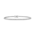 Natural Diamond 18ct White Gold Tennis Bracelet 375 Hallmarked British Made