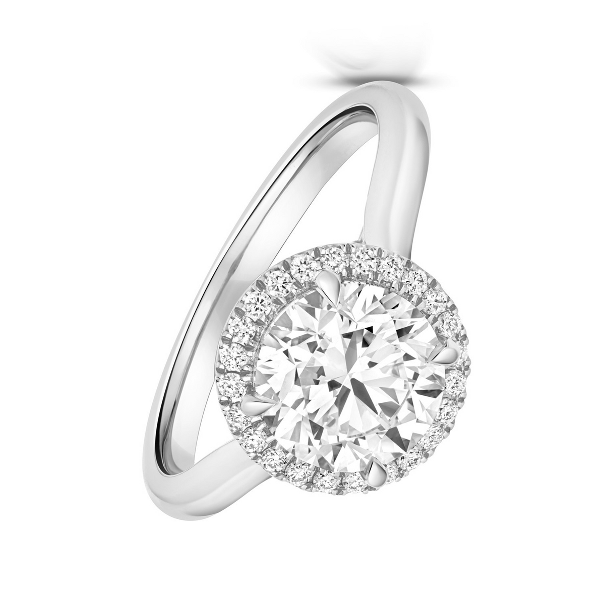 39 Lab-Grown Diamond Engagement Ring 18ct White Gold Hallmarked Sizes J - Q