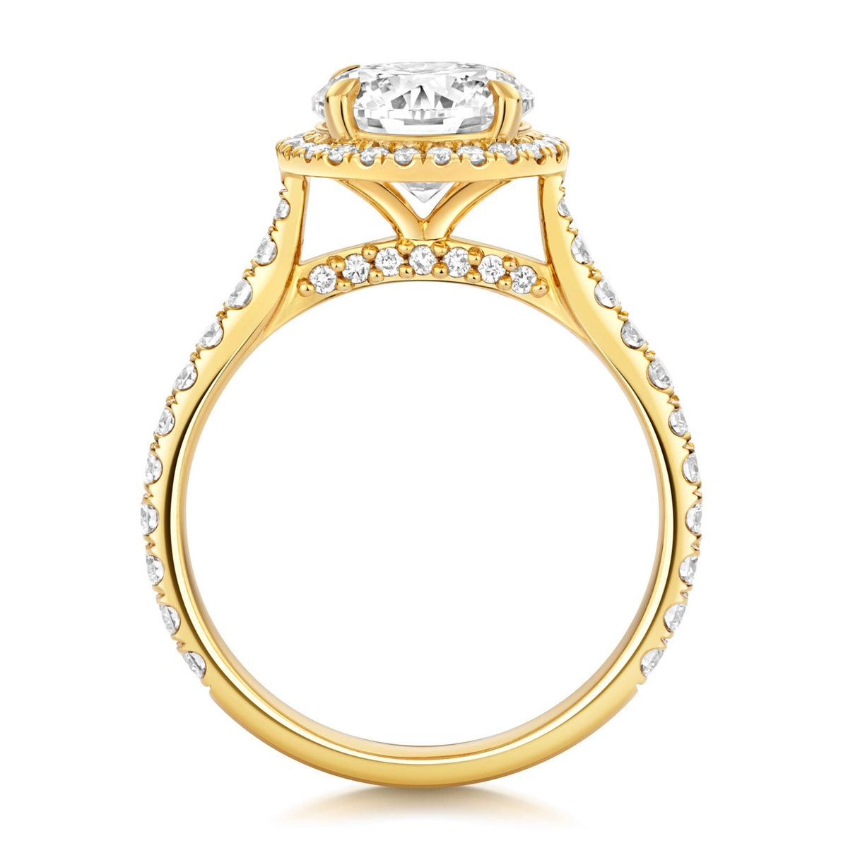 61 Lab-Grown Diamond Engagement Ring 18ct Yellow Gold Hallmarked Sizes J - Q