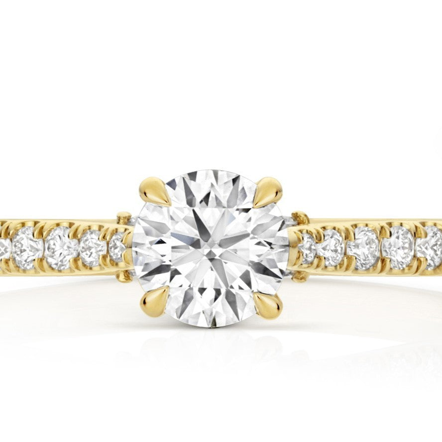 35 Lab-Grown Diamond Engagement Ring 18ct Yellow Gold Hallmarked Sizes J - Q