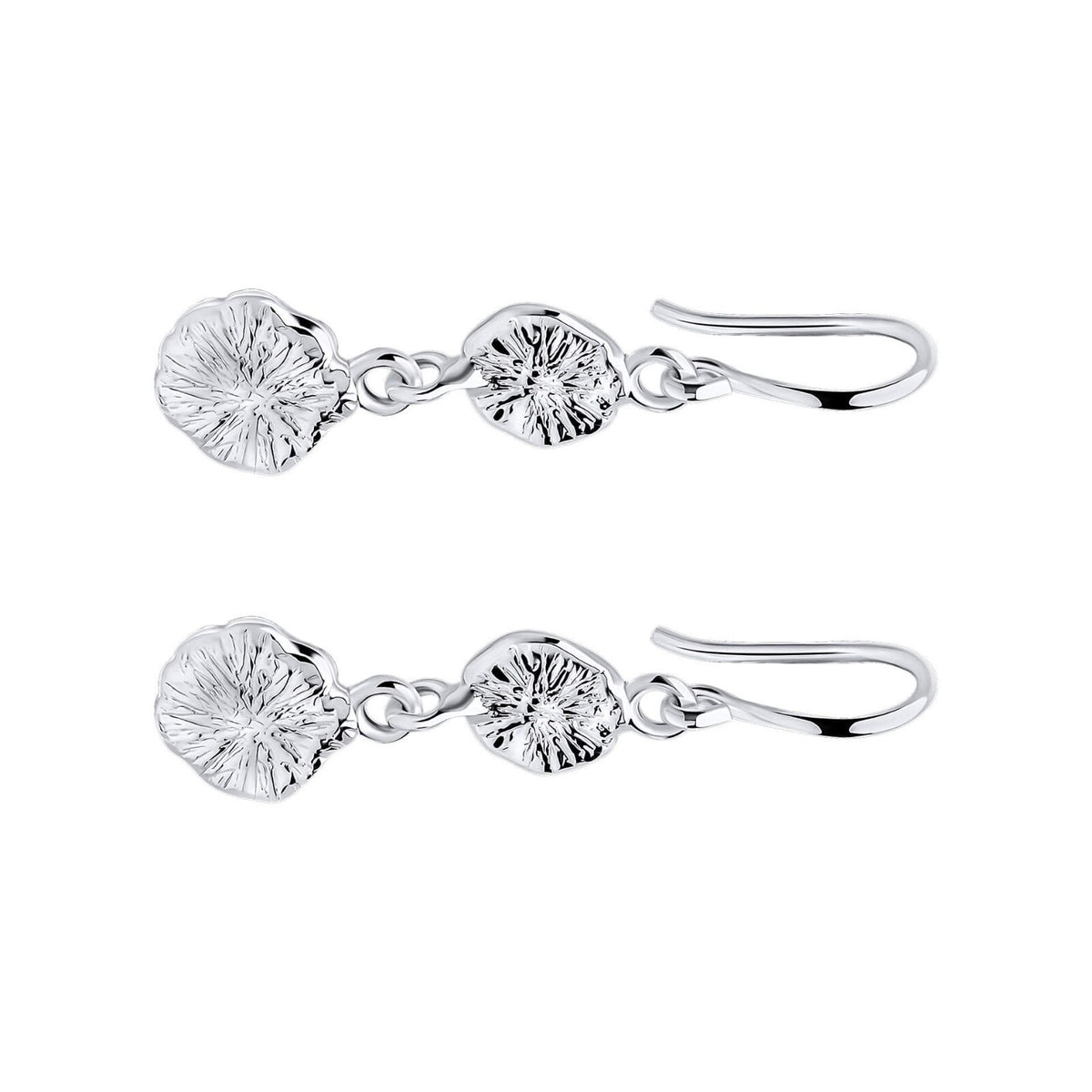 Spray Texture Drop Earrings Sterling Silver 925 Hallmarked Brand New Boxed