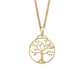 Tree Of Life Pendant Gold Plated Hallmarked All Chain Lengths British Made