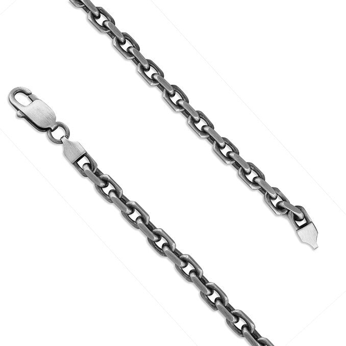 Heavy Gents Anchor Chain Solid Sterling Silver 925 Hallmarked British Made