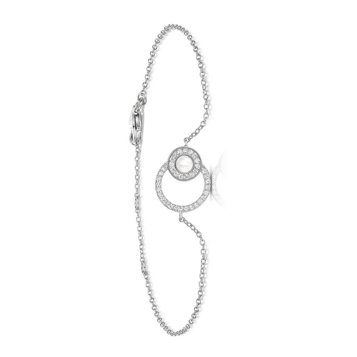 Double Loop Pearl Bracelet Sterling Silver 925 Hallmark Brand New Boxed