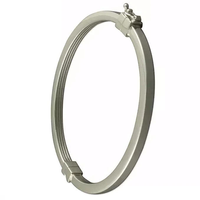 Ribbed Hinge Bangle Sterling Silver 925 Hallmarked British Made Brand New