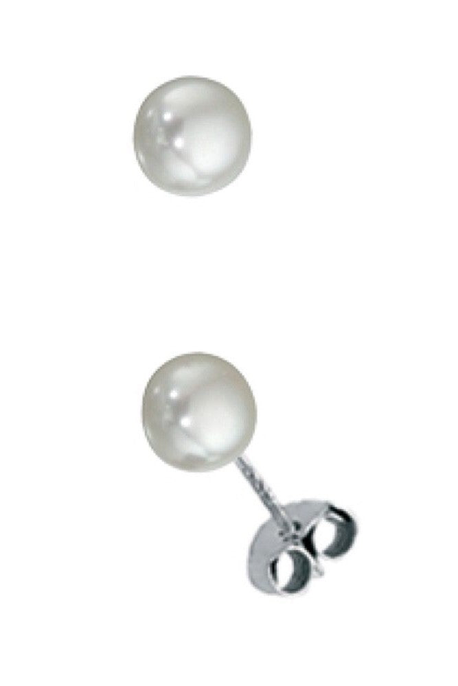 5mm Pearl Stud Earrings Sterling Silver 925 Hallmarked Brand New Boxed