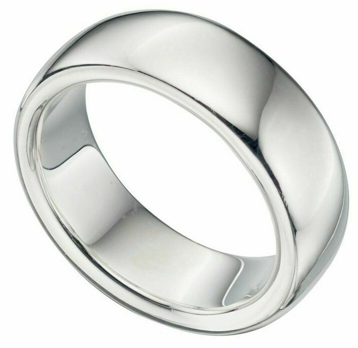 Sterling Silver Solid Band Ring 925 Hallmarked Size Q - Z British Made