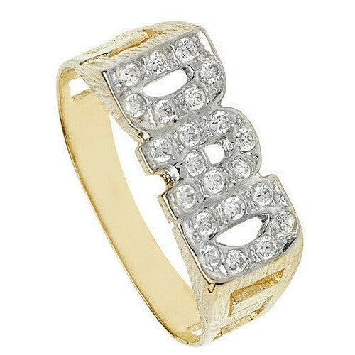 Dad Gemstone Ring 9ct Yellow Gold Hallmarked Sizes Q - Z FATHER'S DAY