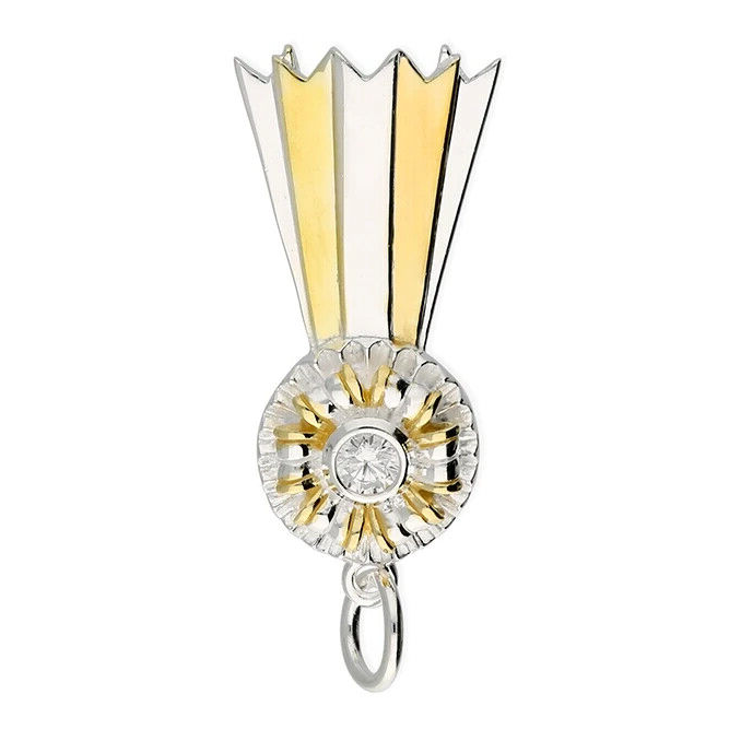 Flush Rosetta Pendant 14ct 2 - Tone Gold Plated Hallmarked All Chain Lengths