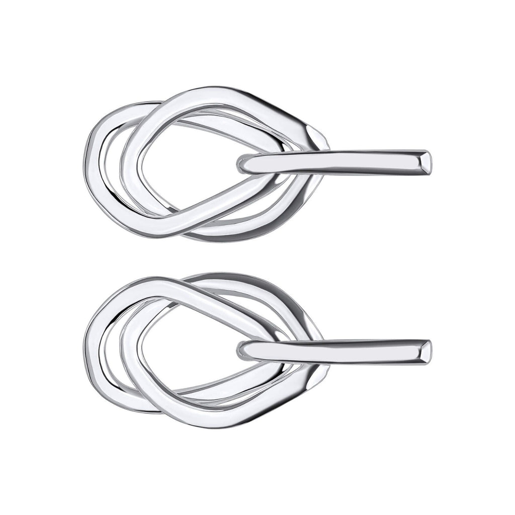 Organic Interlinking Drop Earrings Sterling Silver 925 HallmarkBrand New Boxed
