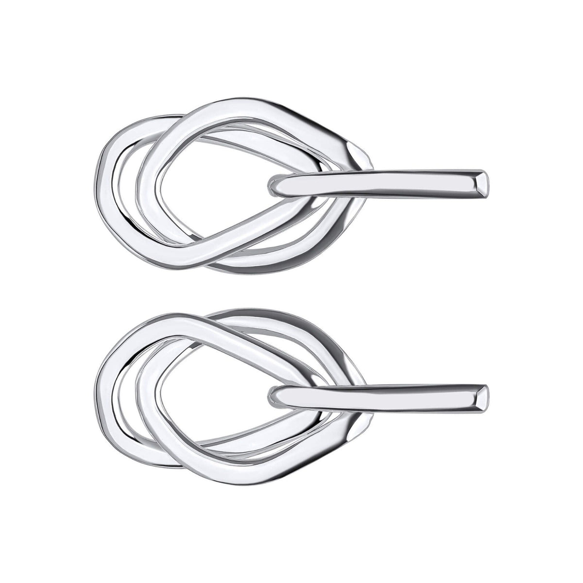 Organic Interlinking Drop Earrings Sterling Silver 925 HallmarkBrand New Boxed