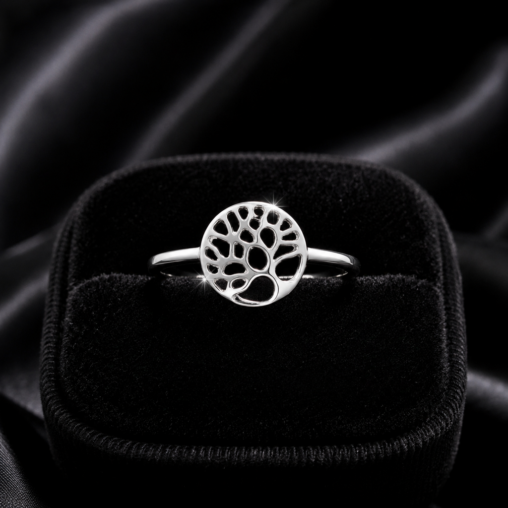 Sterling Silver Ring Tree Of Life 925 Hallmarked Size J - R Brand New Boxed