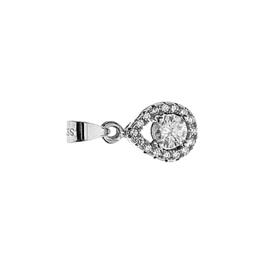 Halo Teardrop Pendant Sterling Silver Hallmarked All Chain Lengths Brand New