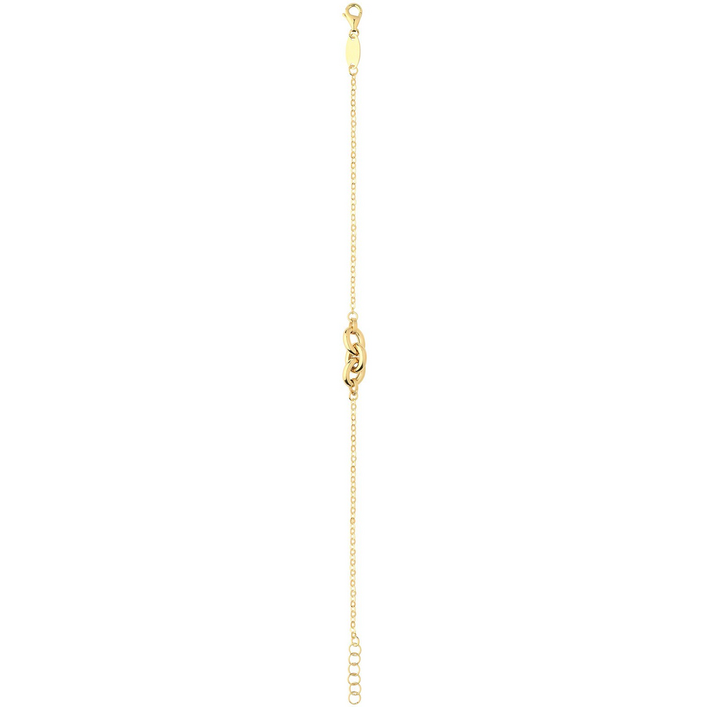 Ladies Love Knot Adjustable Bracelet 9ct Yellow Gold 375 Hallmarked British Made