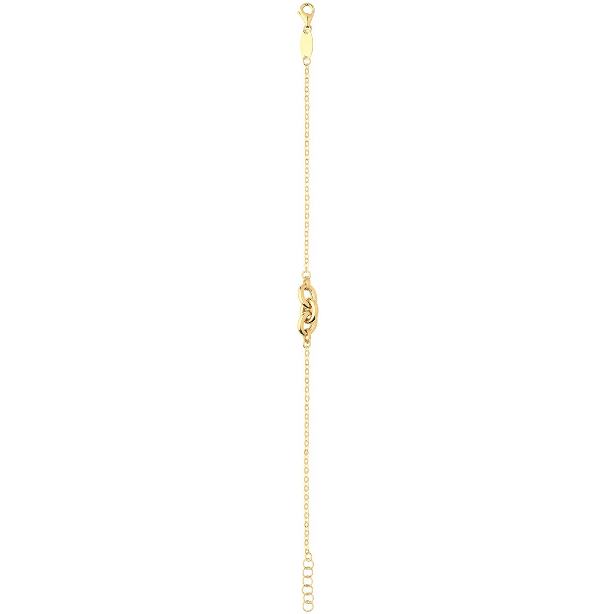 Ladies Love Knot Adjustable Bracelet 9ct Yellow Gold 375 Hallmarked British Made