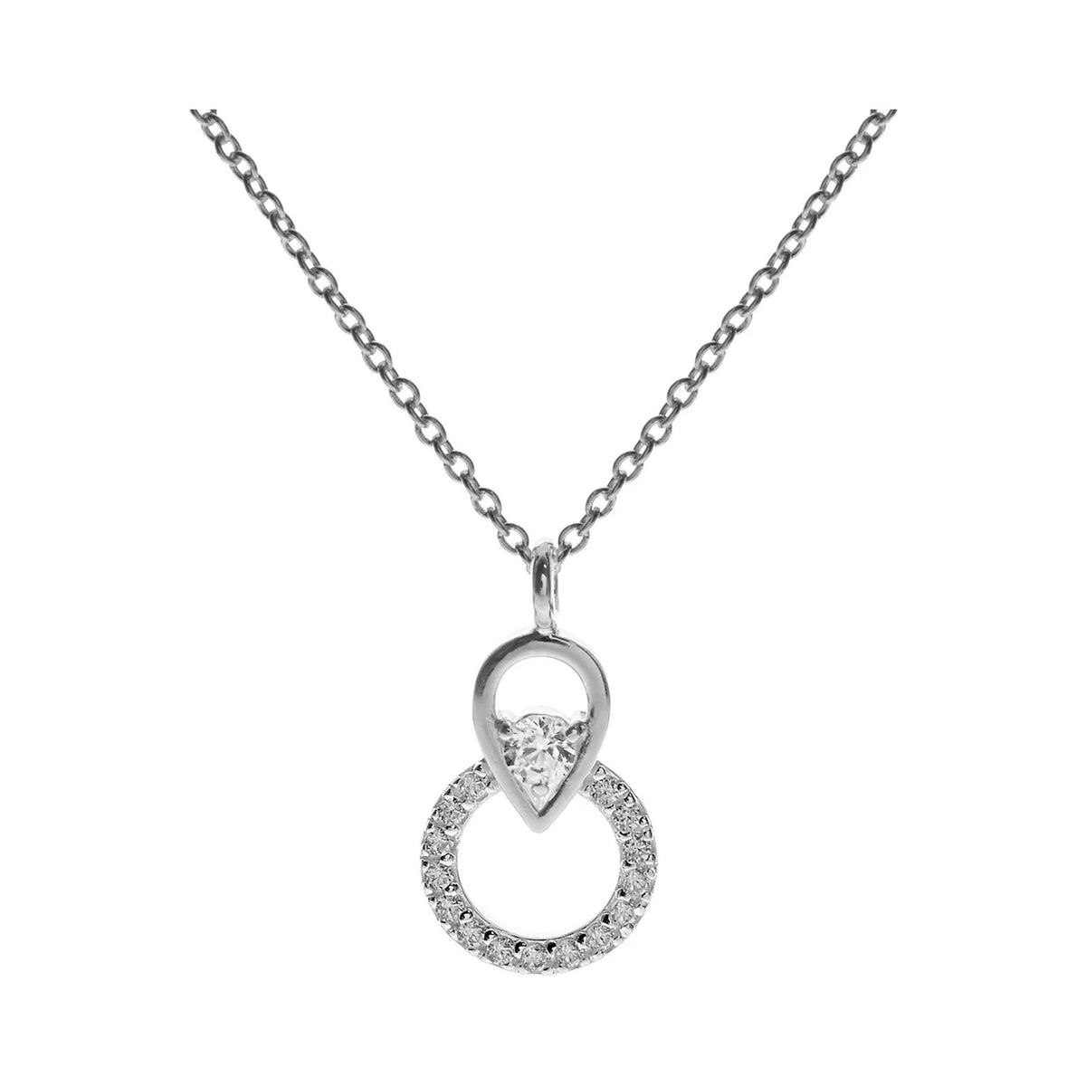 Statement Teardrop Necklace Solid Sterling Silver 925 Hallmarked British Made