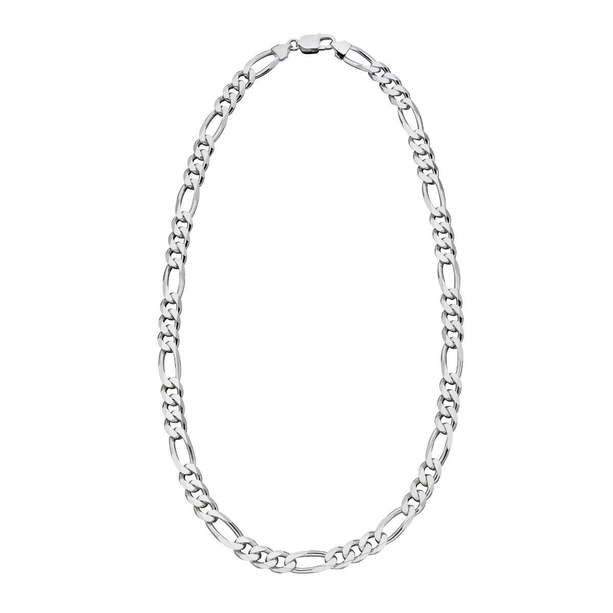Heavyweight Figaro Chain Necklace Sterling Silver 925 Hallmark Brand New Boxed