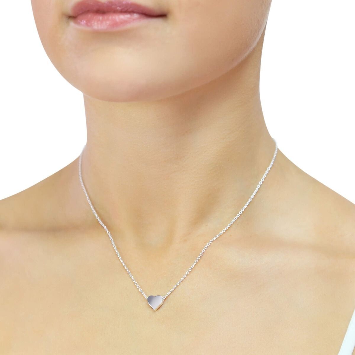 Engravable Heart Necklace 925 Sterling Silver Hallmarked British Made