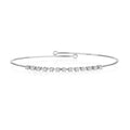 13 Natural Diamond 18ct White Gold Bangle 375 Hallmarked British Made