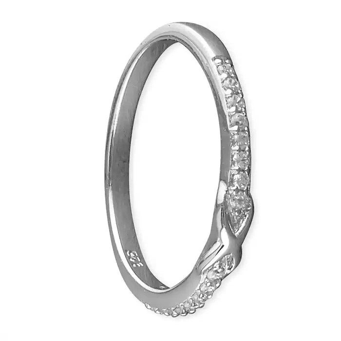 Infinity Eternity Ring Sterling Silver 925 Hallmarked British Made Size M - R