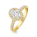 55 Lab-Grown Diamond Engagement Ring 18ct Yellow Gold Hallmarked Sizes J - Q