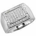 Men's Sterling Silver Ring Engagement Gents CZ 925 Hallmark Sizes J - Y