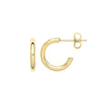 9ct Yellow Gold Open Hoop Earrings 375 Hallmarked 10mm - 20mm Diameter