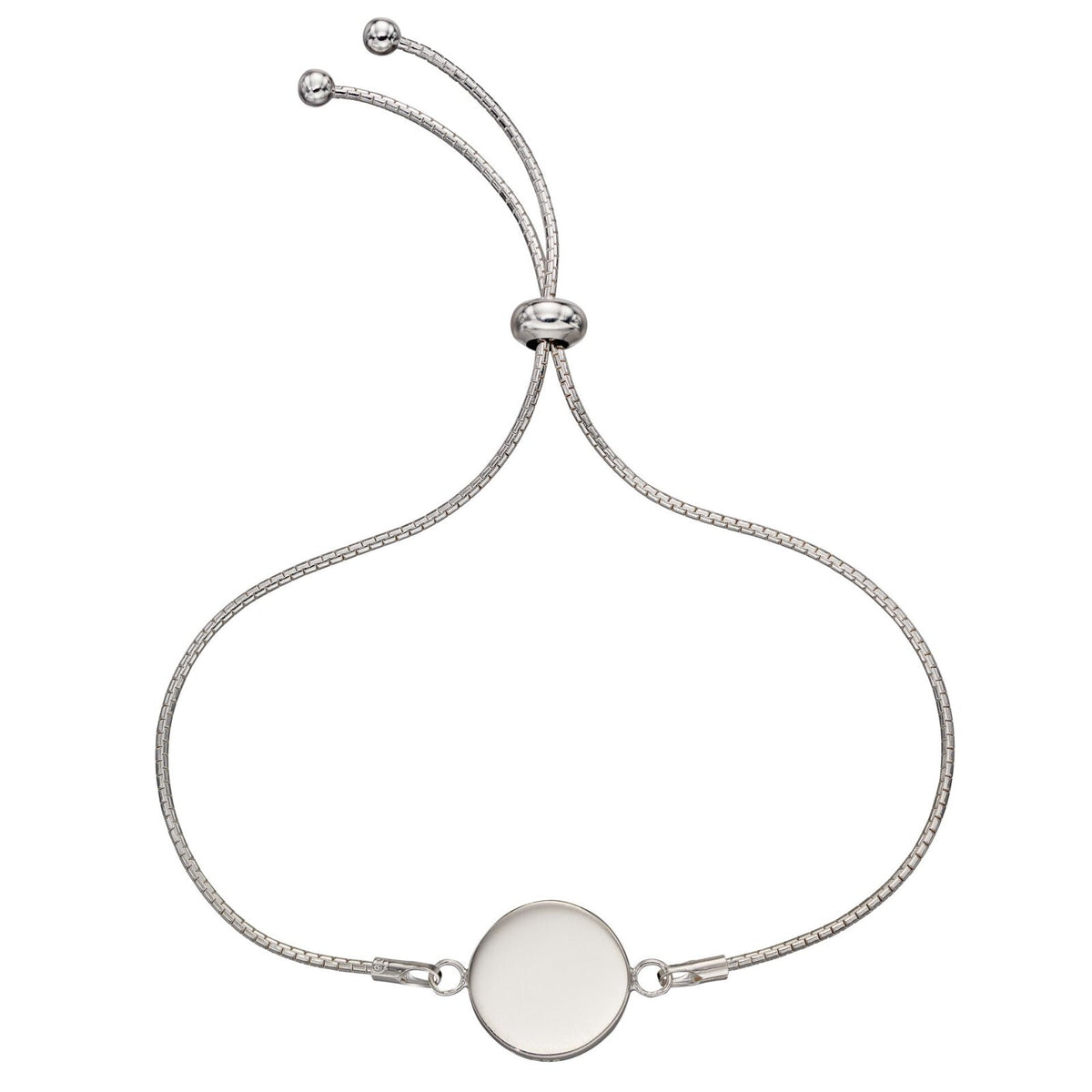 Disc Toggle Tag Bracelet Sterling Silver 925 Hallmarked Brand New Boxed