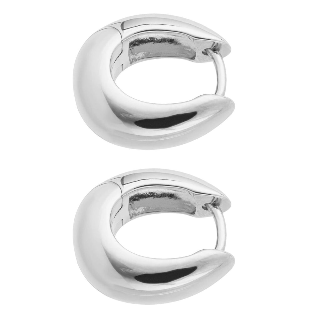 Round Hoop Huggie Earrings Sterling Silver 925 Hallmarked Brand New Boxed
