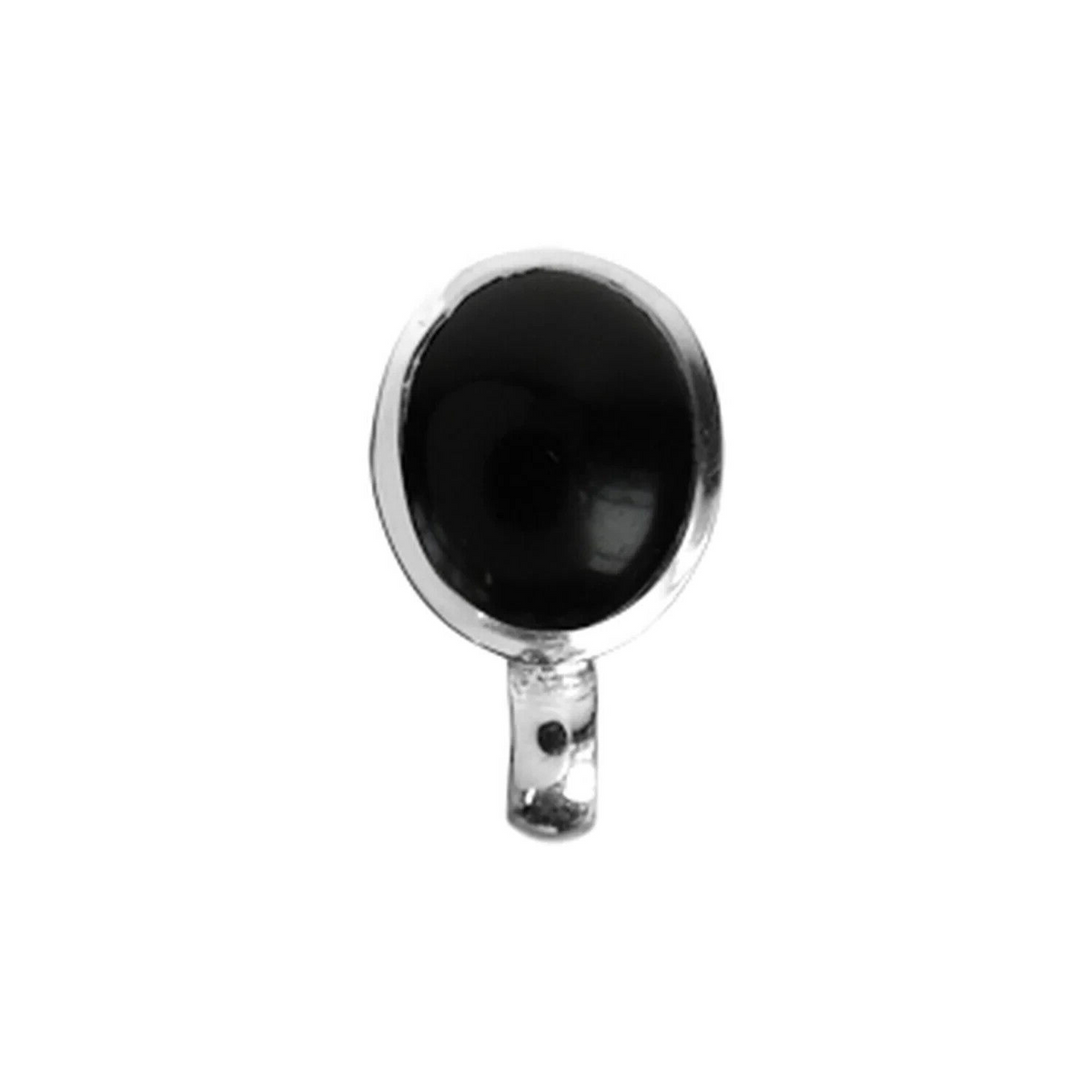 Oval Black Onyx Pendant Sterling Silver 925 Hallmarked All Chain Lengths