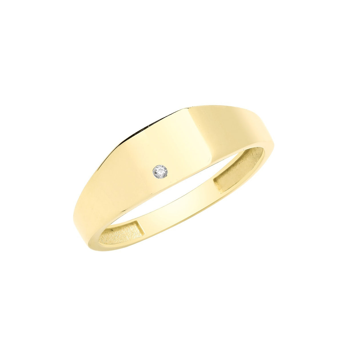 Flush Square Signet Ring 9ct Yellow Gold 375 Hallmarked Sizes G - T British Made