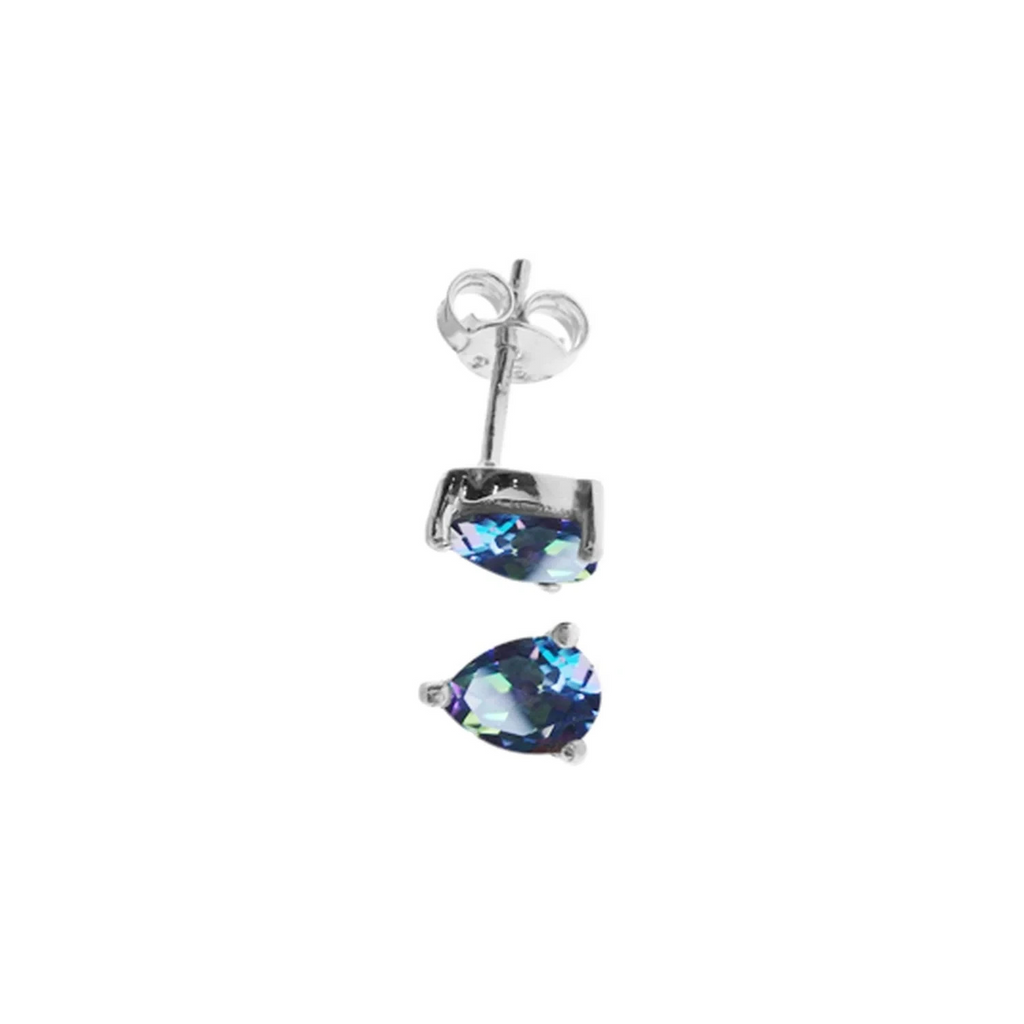 Natural Topaz Teardrop Earrings Sterling Silver 925 Hallmark Brand New Boxed
