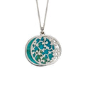 Turquoise 2 Piece Ornate Pendant Sterling Silver 925 Hallmark All Chain Lengths