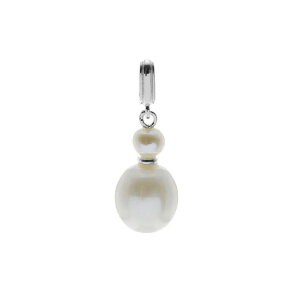 Double Drop Pearl Pendant Sterling Silver 925 Hallmarked All Chain Lengths