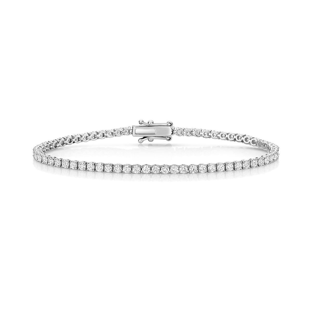 Lab Grown Diamond 18ct White Gold Tennis Bracelet  Hallmarked British Made