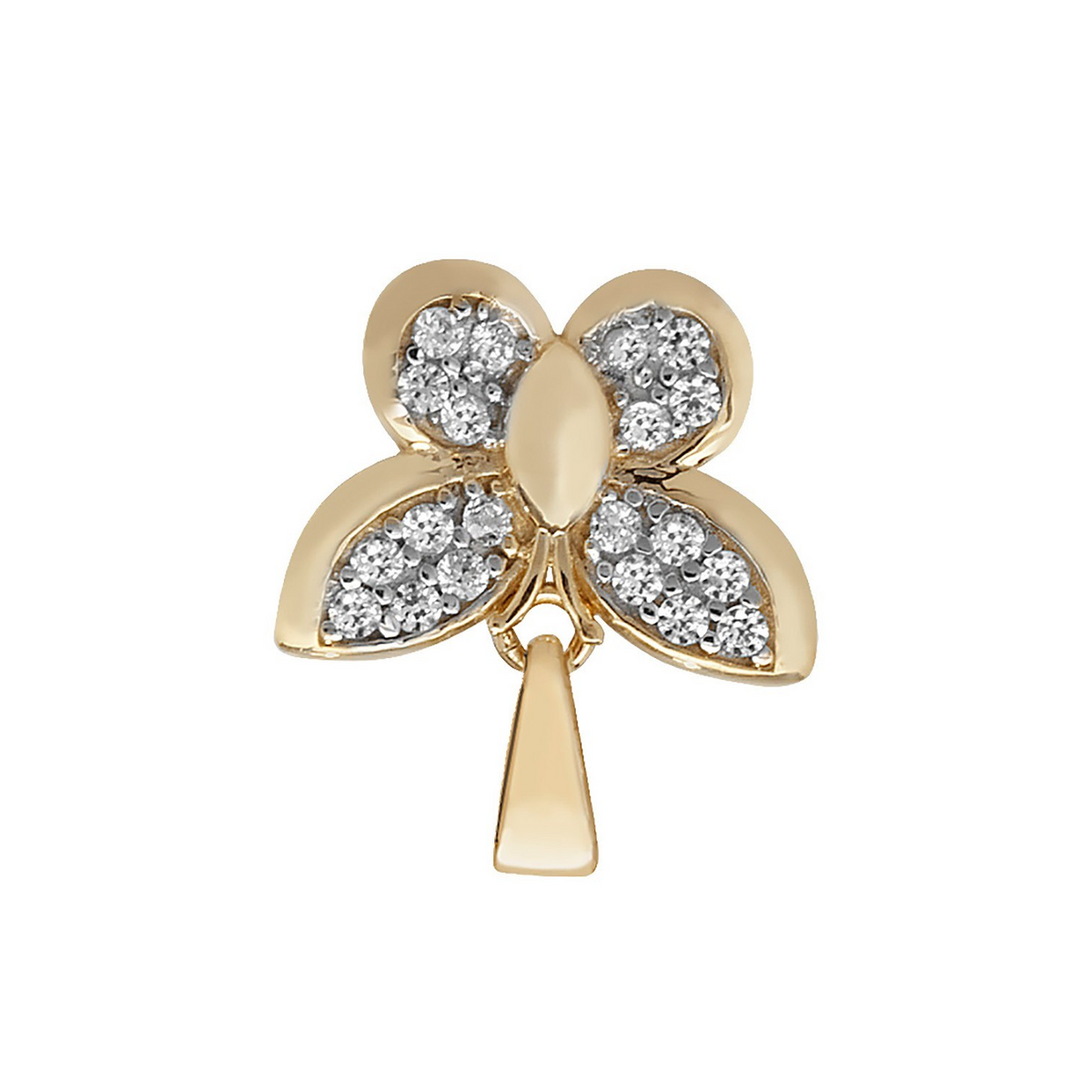 Butterfly 9ct Yellow Gold Pendant 375 Hallmarked British Made All Chain Lengths