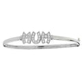 Mum Gemstone Bangle Sterling Silver 925 Hallmarked British Made (Mothers Day)