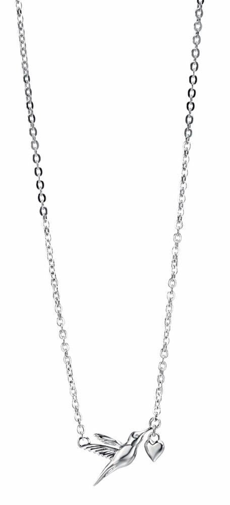 Hummingbird Heart Necklace Sterling Silver 925 Hallmarked  Brand New Boxed