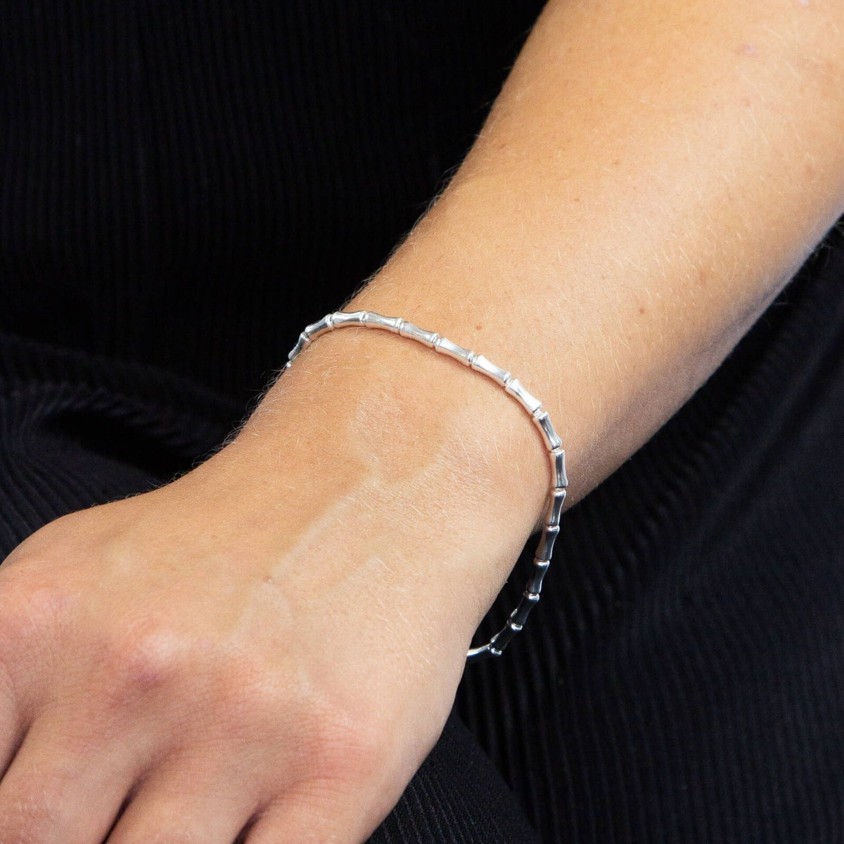 Bamboo Tennis Bracelet Sterling Silver 925 Hallmarked Brand New Boxed