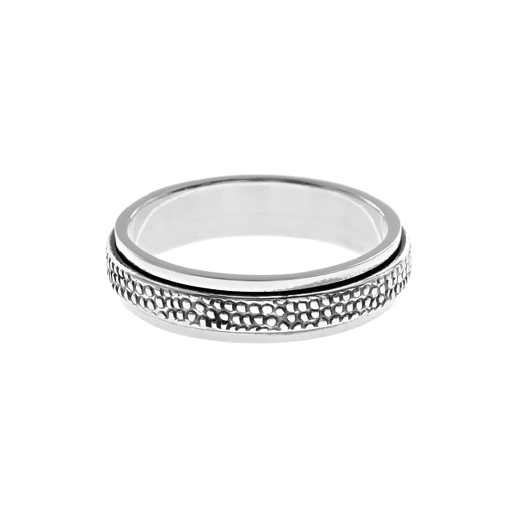 Snake Spinner Ring Sterling Silver 925 Hallmarked British Made Size J - T