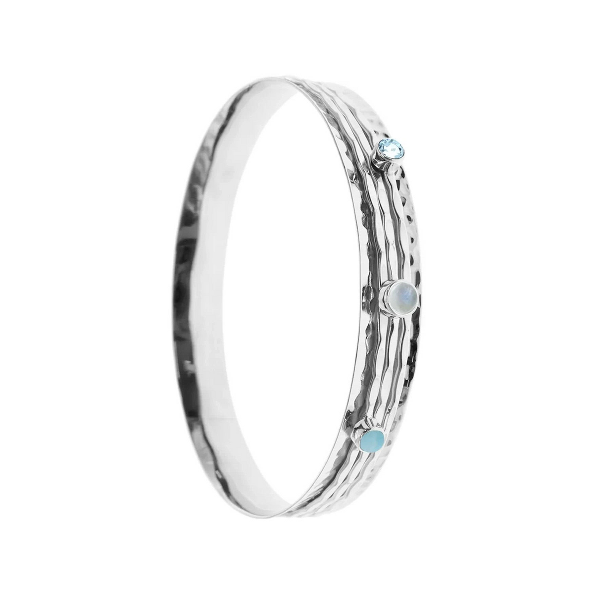 Sterling Silver Catalina Spinner Bangle British Made 925 Hallmarked Brand New