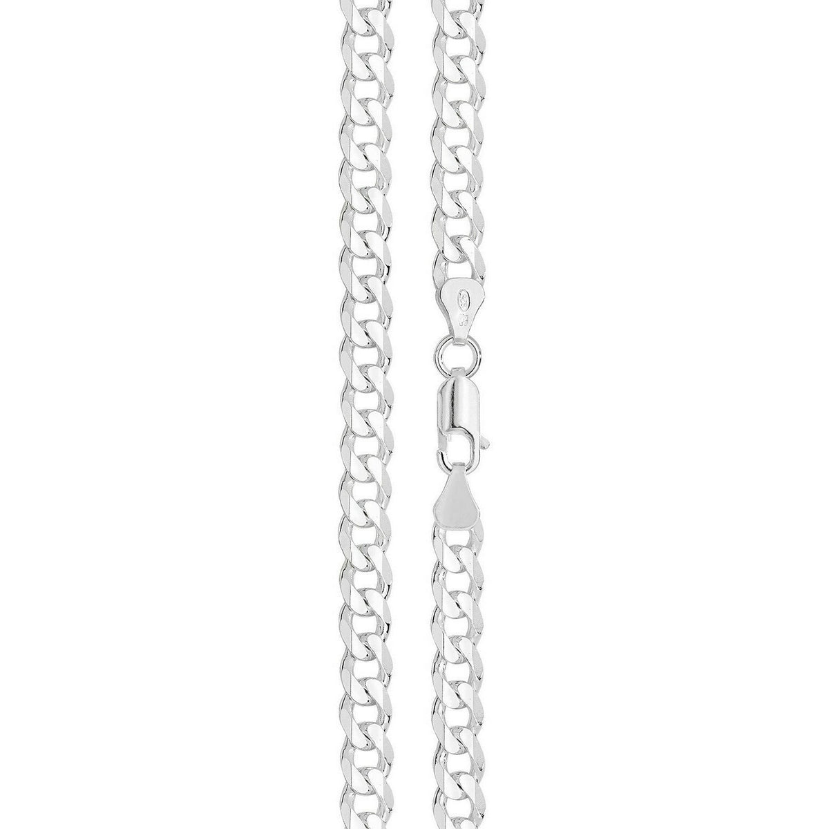 Men's Sterling Silver Bracelet Curb Link British Made 925 Hallmark 8" Weight 20g