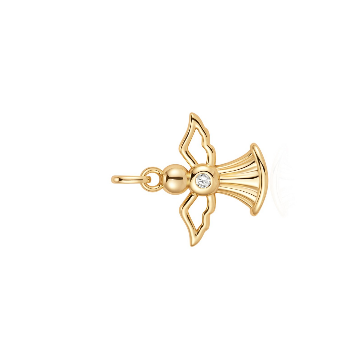 Flush Angel Pendant 9ct Gold Plated Hallmarked British Made All Chain Lengths