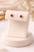 Yellow Gold Ruby Earrings Solitaire Natural Stone 375 9 Carat New Boxed