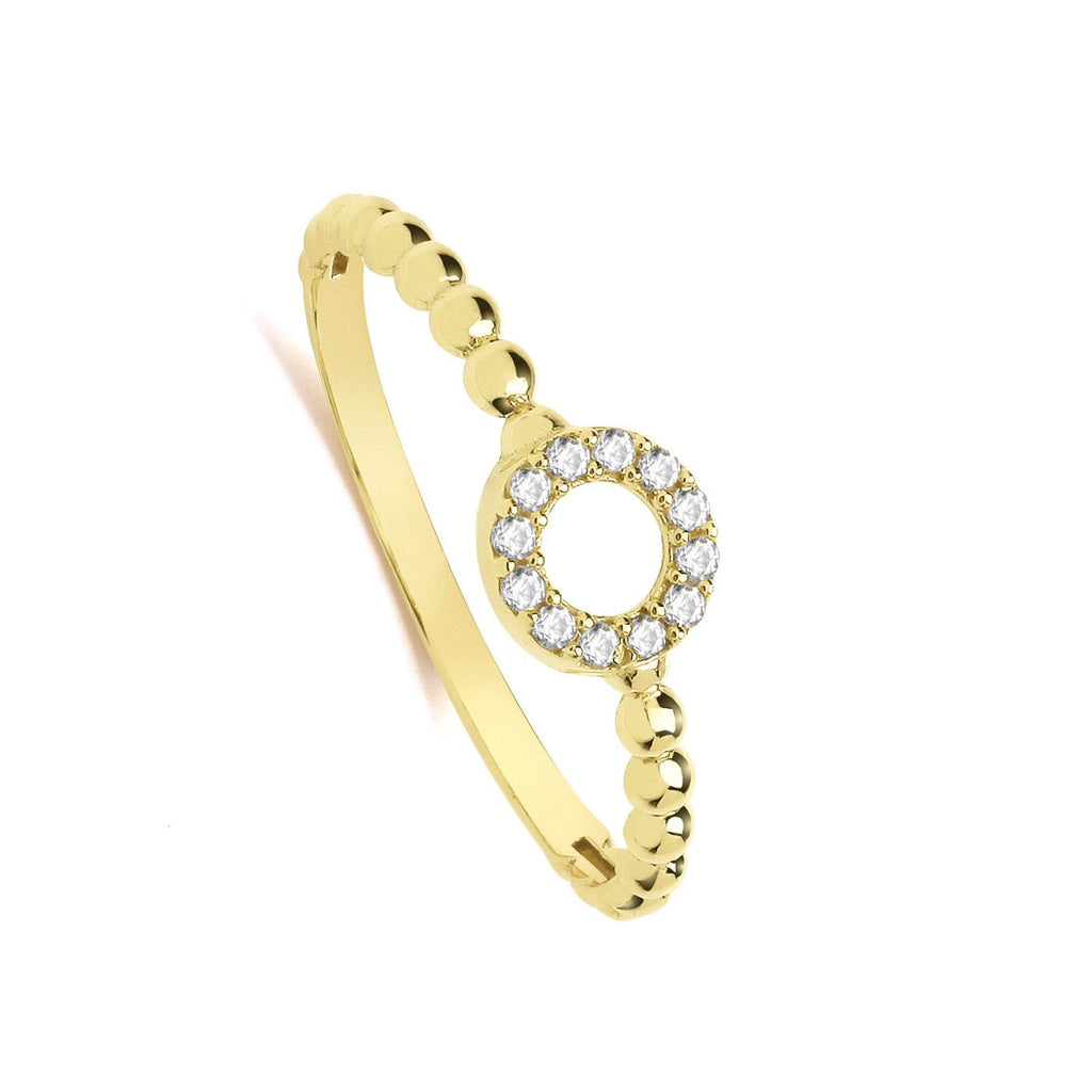 Circle Bobble Ring 9ct Yellow Gold Hallmarked Sizes J - T British Made