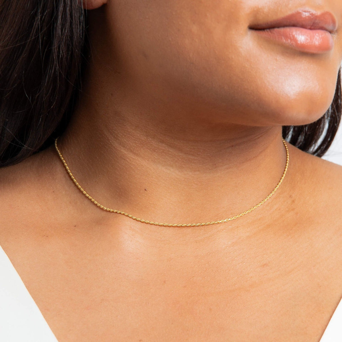 Extendable Corda Rope Chain 9ct Gold Plated Hallmarked British Made 41-46cm