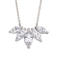 5 Stone Marquise Chain Necklace Sterling Silver 925 Hallmarked Brand New Boxed