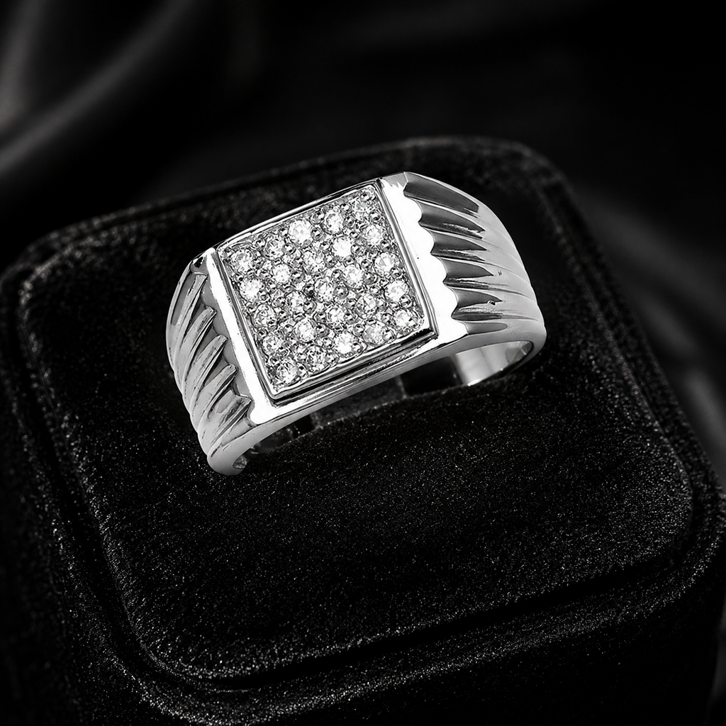 Men's Sterling Silver Signet Ring Engagement Gents 925 Hallmark Sizes K - X