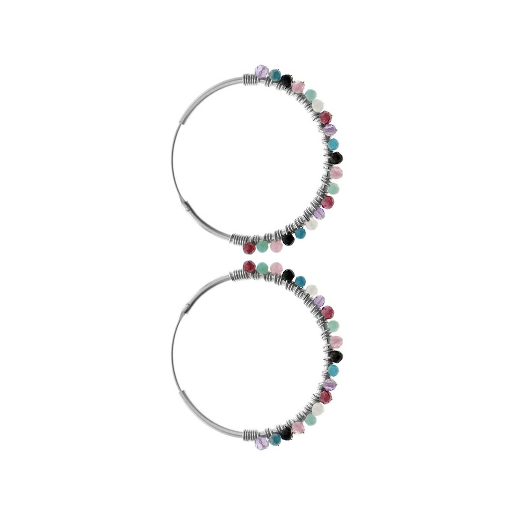 Avianna 30mm Sleeper Hoop Earrings Sterling Silver 925 Hallmark Brand New Boxed