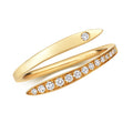15 Natural Diamond Crossover Ring 18ct Yellow Gold Hallmarked Sizes J - Q